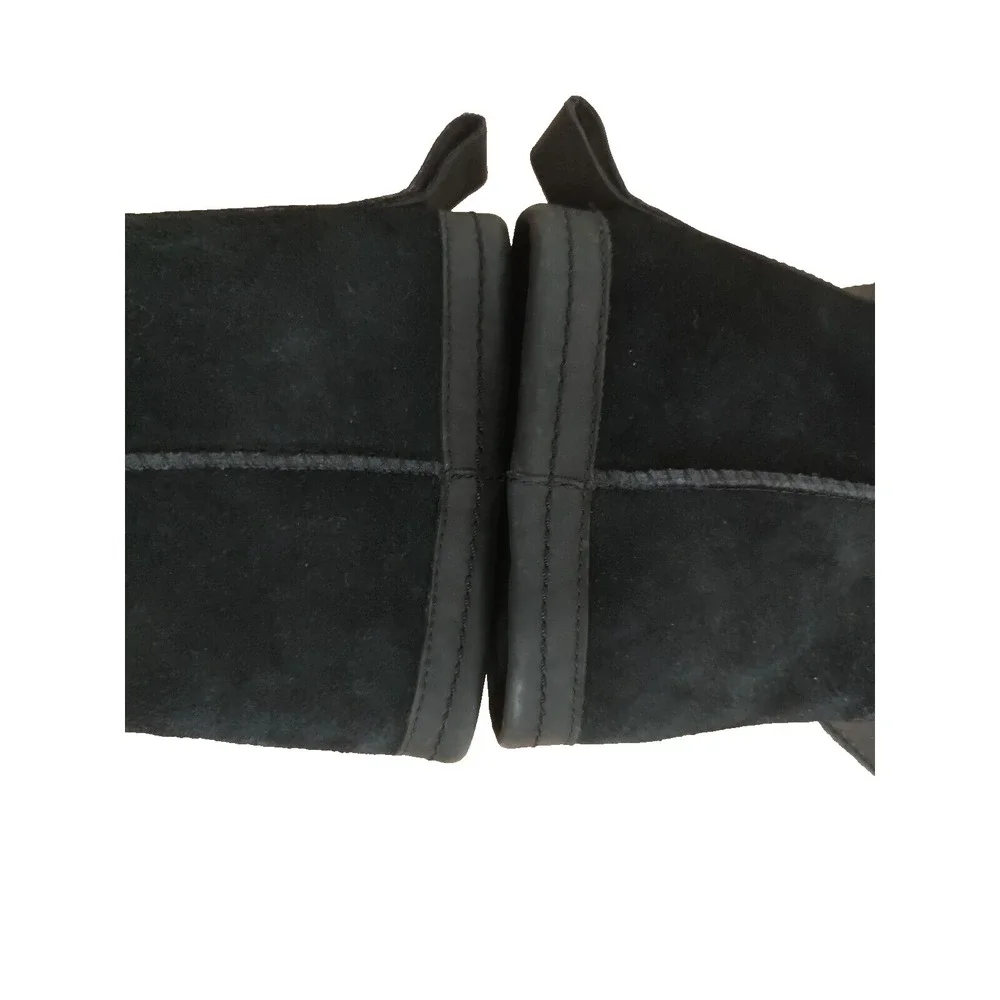 UGG‎ Men's Black Lerette Waterproof Suede Leather Boots Size US 9.5